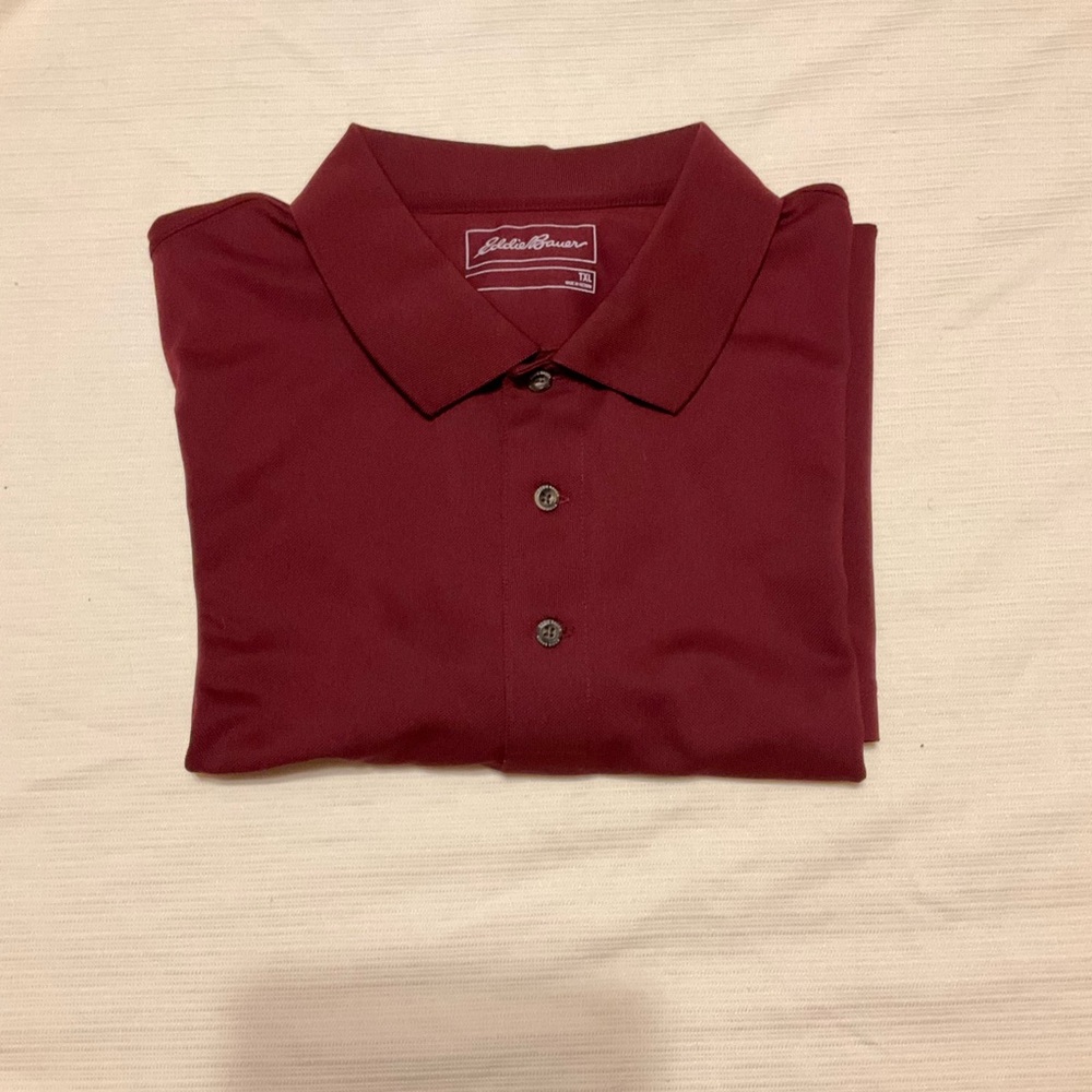 Eddie Bauer burgundy Casual Button Down Shirt